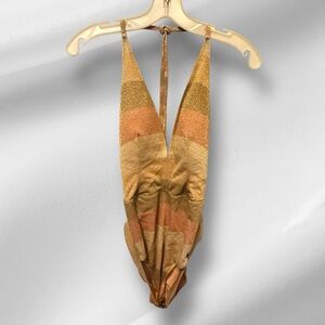 WET Metallic One Piece Bathing Suit nwt